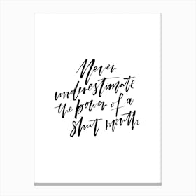 Never Underestimate the Power Canvas Print