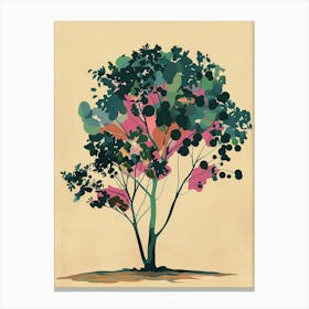 Eucalyptus Tree Colourful Illustration 2 Canvas Print