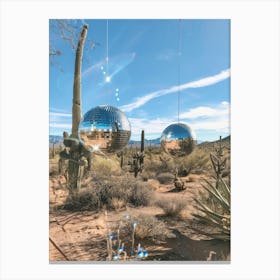 Mirror Balls In The Desert 1 Canvas Print