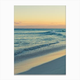 Seaside Sunset On The Beach Canvas Print