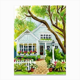 Beautiful Blue House Canvas Print