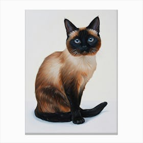 Birman Cat Painting 4 Canvas Print