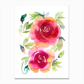 Rose Floral Bouquet 2 Canvas Print
