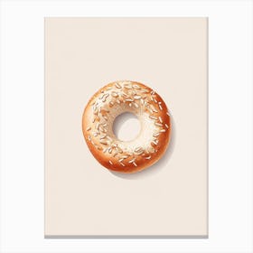 Seeded Bagel Marker Art 2 Canvas Print