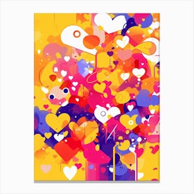 Abstract Hearts Canvas Print