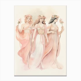 The Muses Watercolour 3 Canvas Print