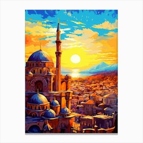 Sleymaniye Mosque Pixel Art 9 Canvas Print