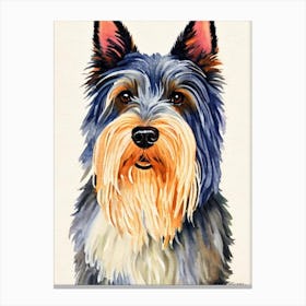 Scottish Terrier 3 Watercolour dog Canvas Print