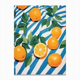 Oranges Fruit Summer Illustration 4 Canvas Print