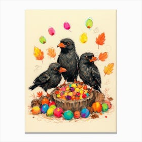 Easter Crows Canvas Print