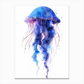 Jellyfish Watercolor Painting Canvas Print