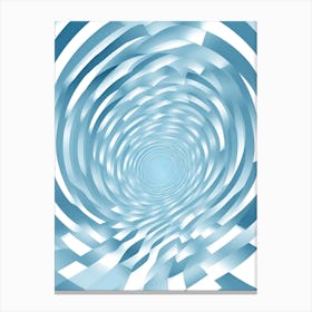 Abstract Blue Vortex Canvas Print