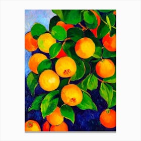 Kumquat 2 Fruit Vibrant Matisse Inspired Painting Fruit Canvas Print