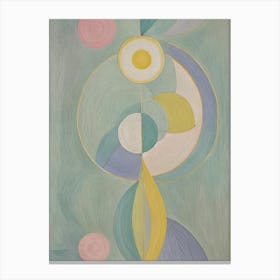 Abstract Soft Hue Shapes Canvas Print