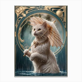 Cat In The Rain Canvas Print