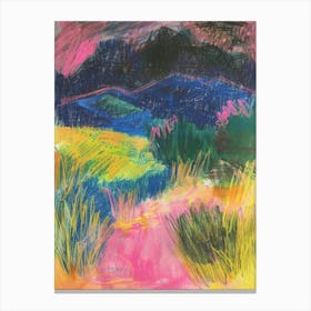 Landscape In Pink And Purple 1 Canvas Print