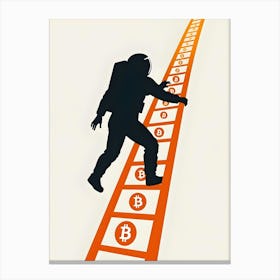 Bitcoin Ladder Canvas Print