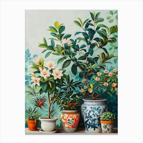 Chinese Potted Plants Canvas Print