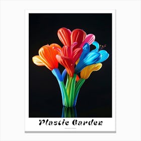 Bright Inflatable Flowers Poster Peacock Flower 3 Canvas Print