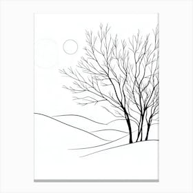 Bare Trees In The Snow 1 Canvas Print