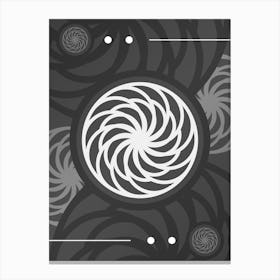 Abstract Geometric Glyph Array in White and Gray n.0050 Canvas Print