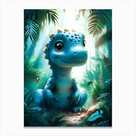 Dino Darling A Charming Hatchling’S Daydream Canvas Print