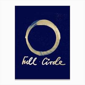 Full Circle 1 Blue Canvas Print