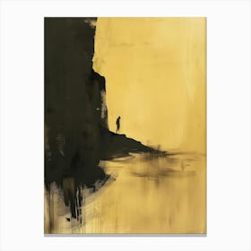 Man On A Cliff Canvas Print