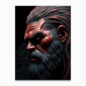 Head Of A Fantasy Warrior Canvas Print