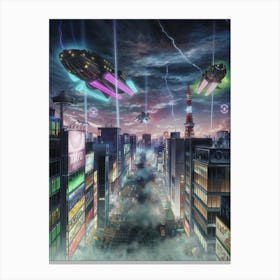 Futuristic Cityscape 2 Canvas Print