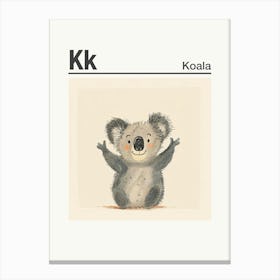 Animals Alphabet Koala 3 Stampe su tela