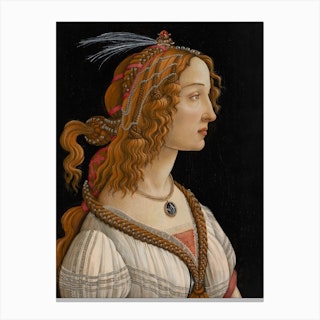 Portrait Of Simonetta Vespucci As A Nymph, Sandro Botticelli Canvas Print