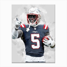 Jabrill Peppers New England Patriots Canvas Print