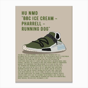 Hudd Bc Ice Cream Pharrell Running Dog Canvas Print