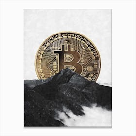 Bitcoin Rising Canvas Print