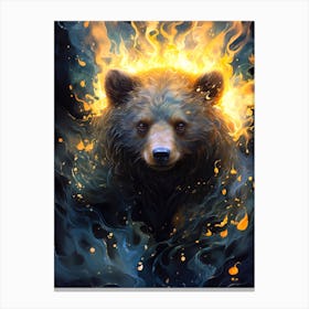 Fire Bear Canvas Print