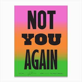 Not You Again - Rainbow Canvas Print