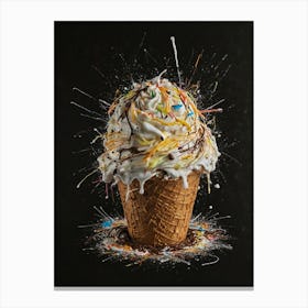 Ice Cream Cone 87 Canvas Print