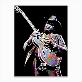 Otis Rush American Blues Music Legend in Colorful Toile