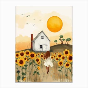 Sunflower field Canvas Print