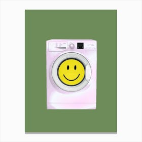 Smiley Washing Machine - Laundry 1 Canvas Print