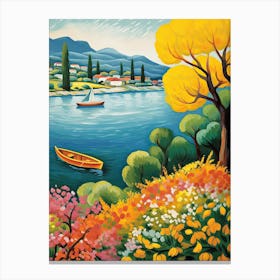 Lake Como Italy Vintage 1 Canvas Print