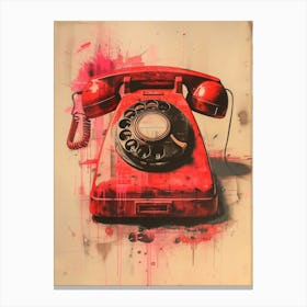Red Telephone Canvas Print