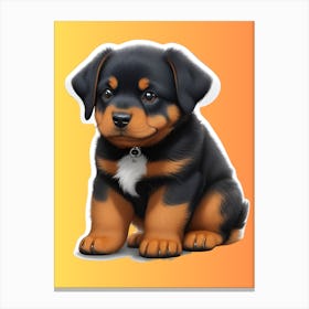 Rottweiler Puppy Canvas Print