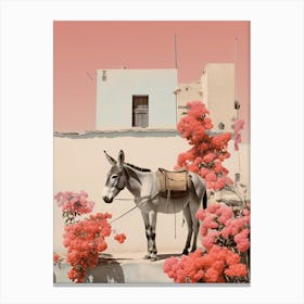 Donkey In Pink Canvas Print