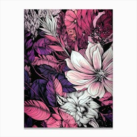 Floral Pattern 3 nature flora Canvas Print