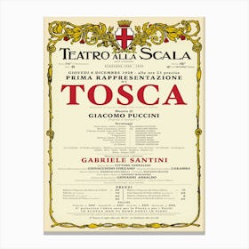 Teatro alla Scala - Tosca 1 Canvas Print