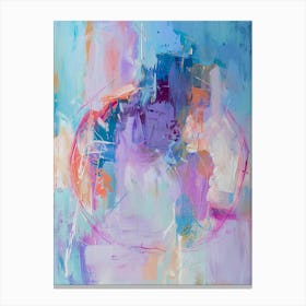 lilac abstract painting 1 Canvas Print