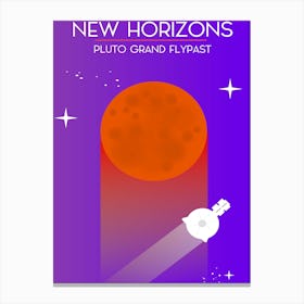 New Horizons Pluto Grand Flypast Space Art Canvas Print