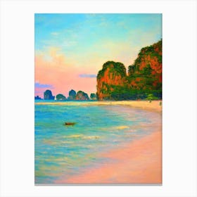 Phra Nang Beach Krabi Thailand Monet Style Canvas Print